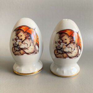Hummel Umbrella Girl Porcelain Salt & pepper Shakers​​​​